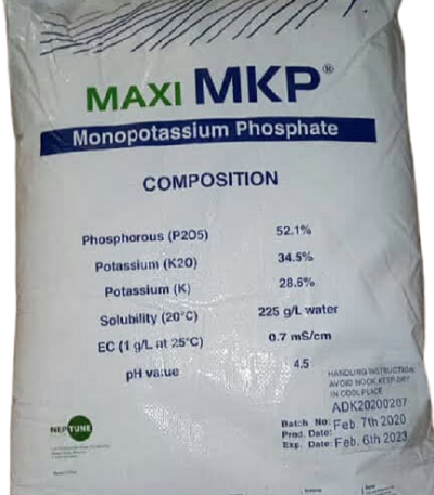 Maxi MKP (Monopotassium Phosphate Fertilizer) -25kg