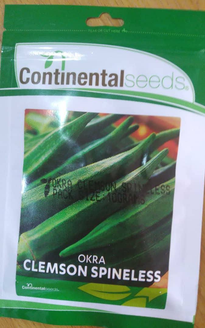 Clemenson Spineless Okra (Continental Seeds)