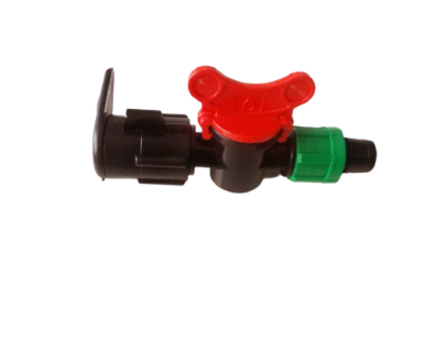 Layflat connector with valve