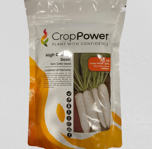 Lucky White RD46/CropPower Radish Seeds/100g