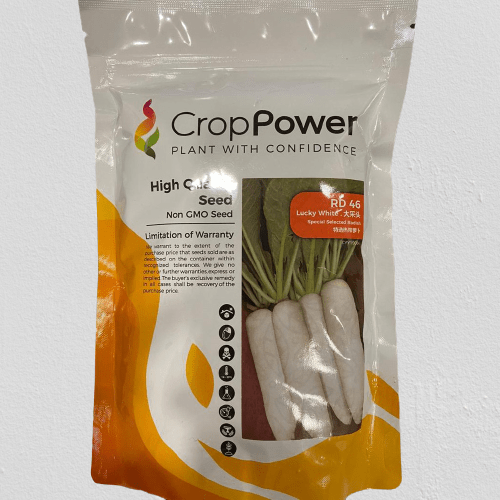 Lucky White RD46/CropPower Radish Seeds/100g