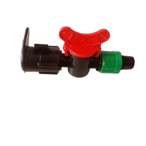 Layflat connector with valve