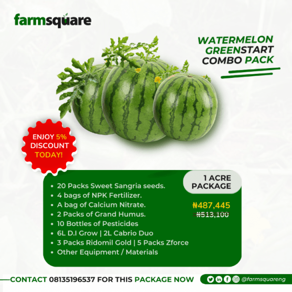 Farmsquare Watermelon Greenstart Package for 1 Plot