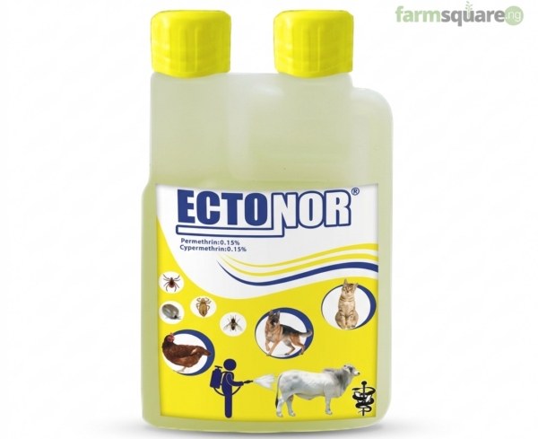 ectonor permethrin cypermethrin spray for livestock parasite control