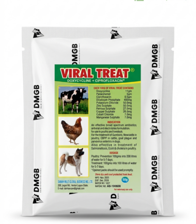 Doxycycline and ciprofloxacin poultry antibiotic powder