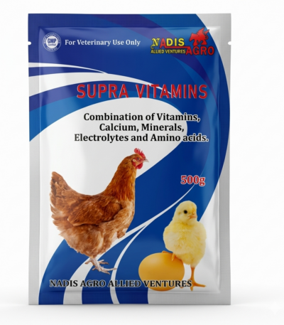 Supra Vitamins Livestock 500g multivitamin supplement for poultry and farm animals