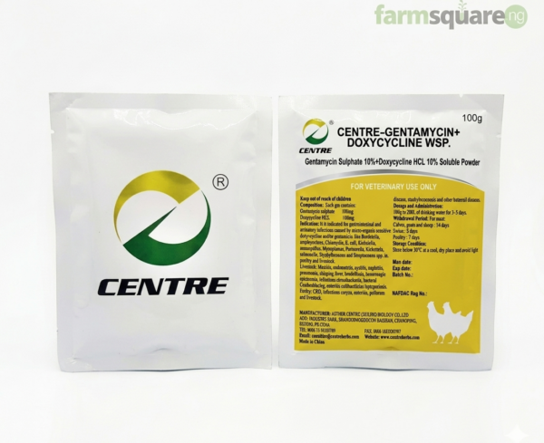 Centre doxycycline gentamicin water soluble powder for poultry and livestock
