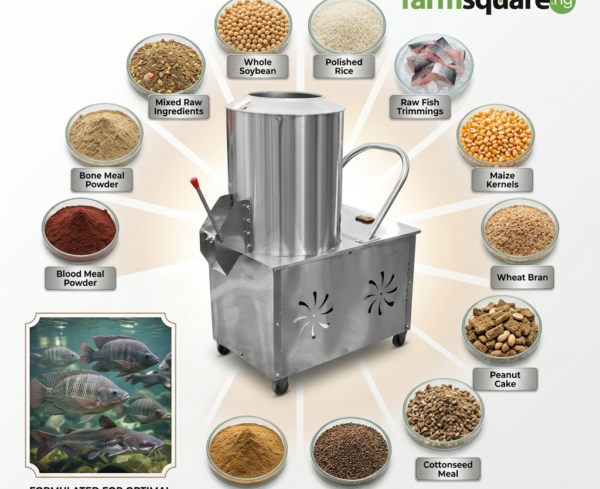 Fish feed mixer for aquaculture animal feed mixing machine