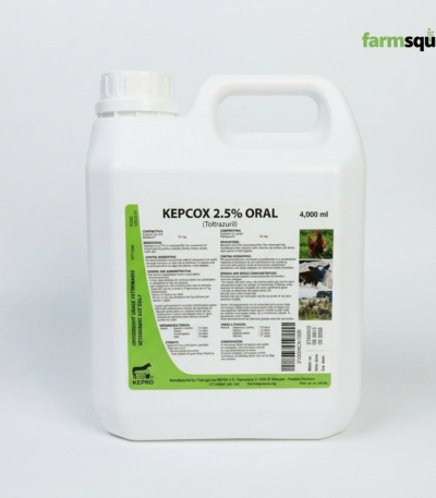 Kepcox 2.5 percent toltrazuril oral solution for poultry and livestock coccidiosis