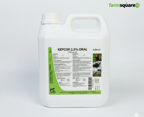 Kepcox 2.5 percent toltrazuril oral solution for poultry and livestock coccidiosis